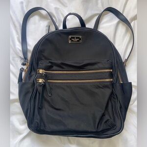 KATE SPADE Wilson Road Bradley Black Backpack Purse Medium Size Zipper